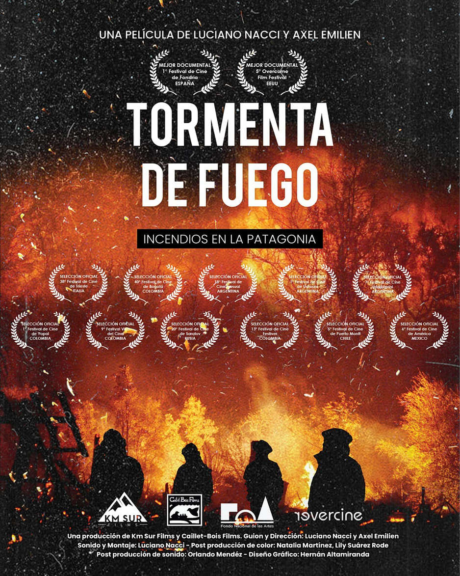 Firestorm, fires in patagonia 